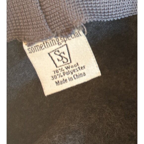 Wide Brim Felt Hat Gray Wool Blend Black Cord & Gold Accents One Size - Picture 5 of 5